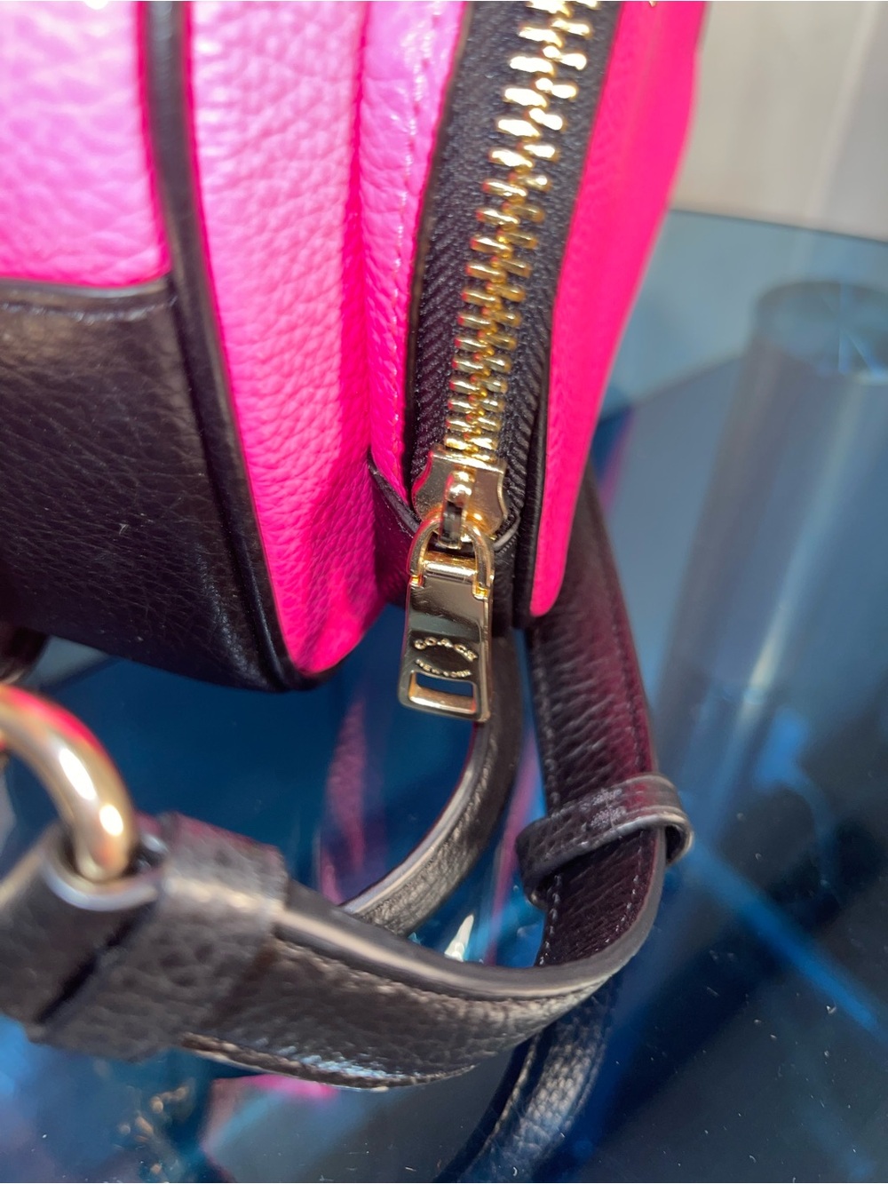 COACH Court Crossbody Bag Fluorescent Pink C6078 NWOT - Picture 7 of 13